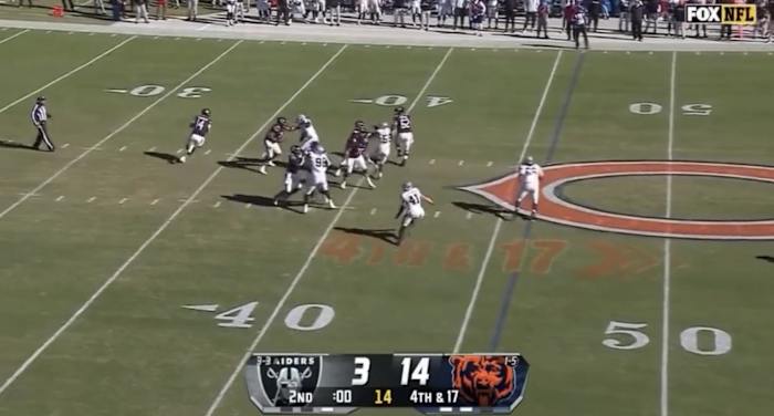 Bears QB Nathan Peterman threw the saddest Hail Mary pass against the the Raiders.